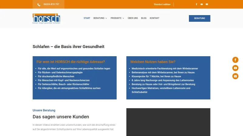 Website von Horsch24, Handel und Einzelhandel, Startseite