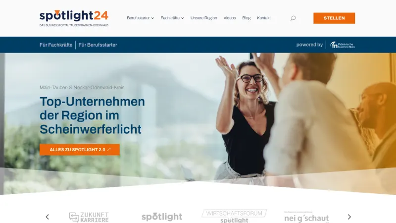 Website von Spotlight24, Agentur und Marketing, Startseite